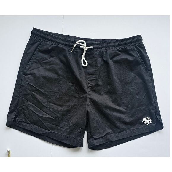 P's & Q's Shorts Mens Black Drawstring Board Swim Shorts , Sz XXL, 36 in Waist - Picture 1 of 5